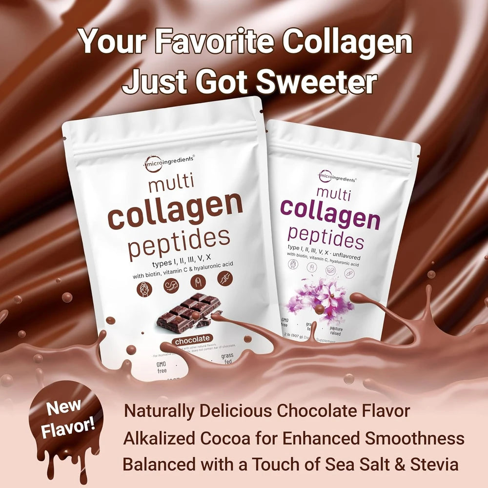 Multi Collagen Peptides Powder with Biotin